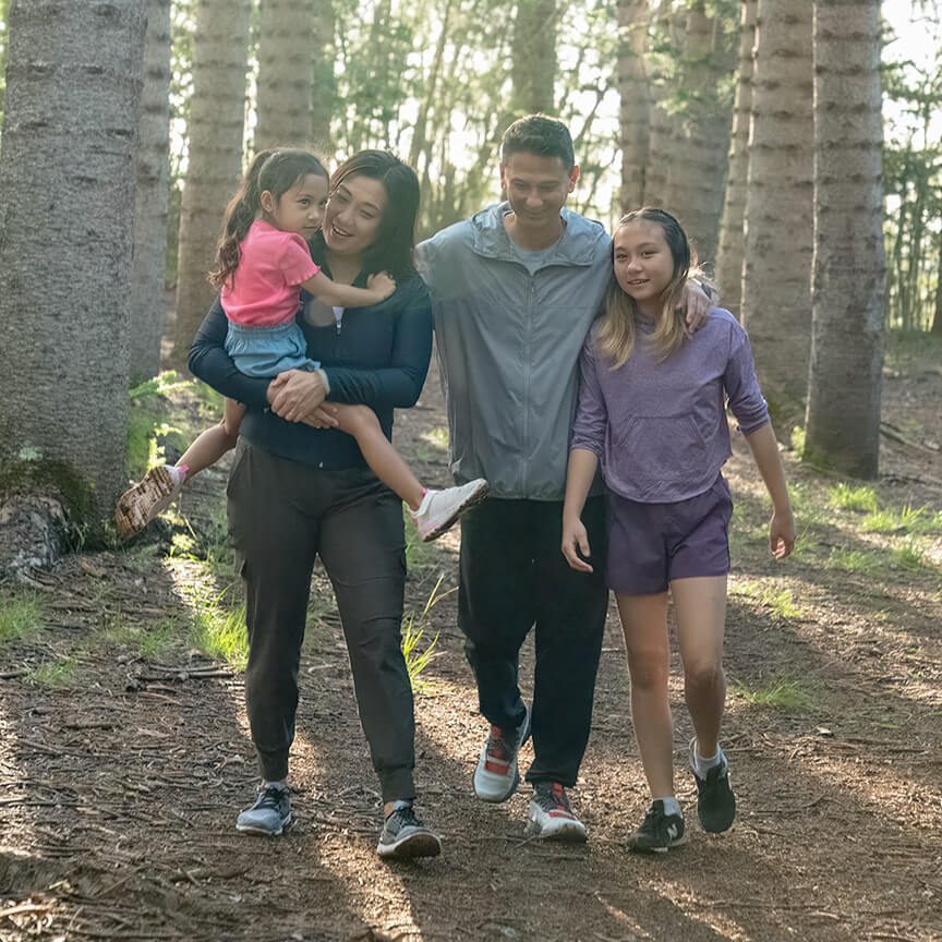 Chris Otto and family on a hike