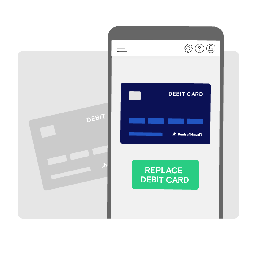 Replace debit card illustration